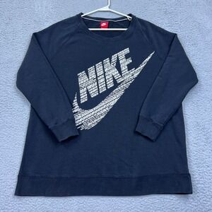 Nike Women's Rally‎ BF Logo Crewneck Sweatshirt XL Pullover Swoosh 823705